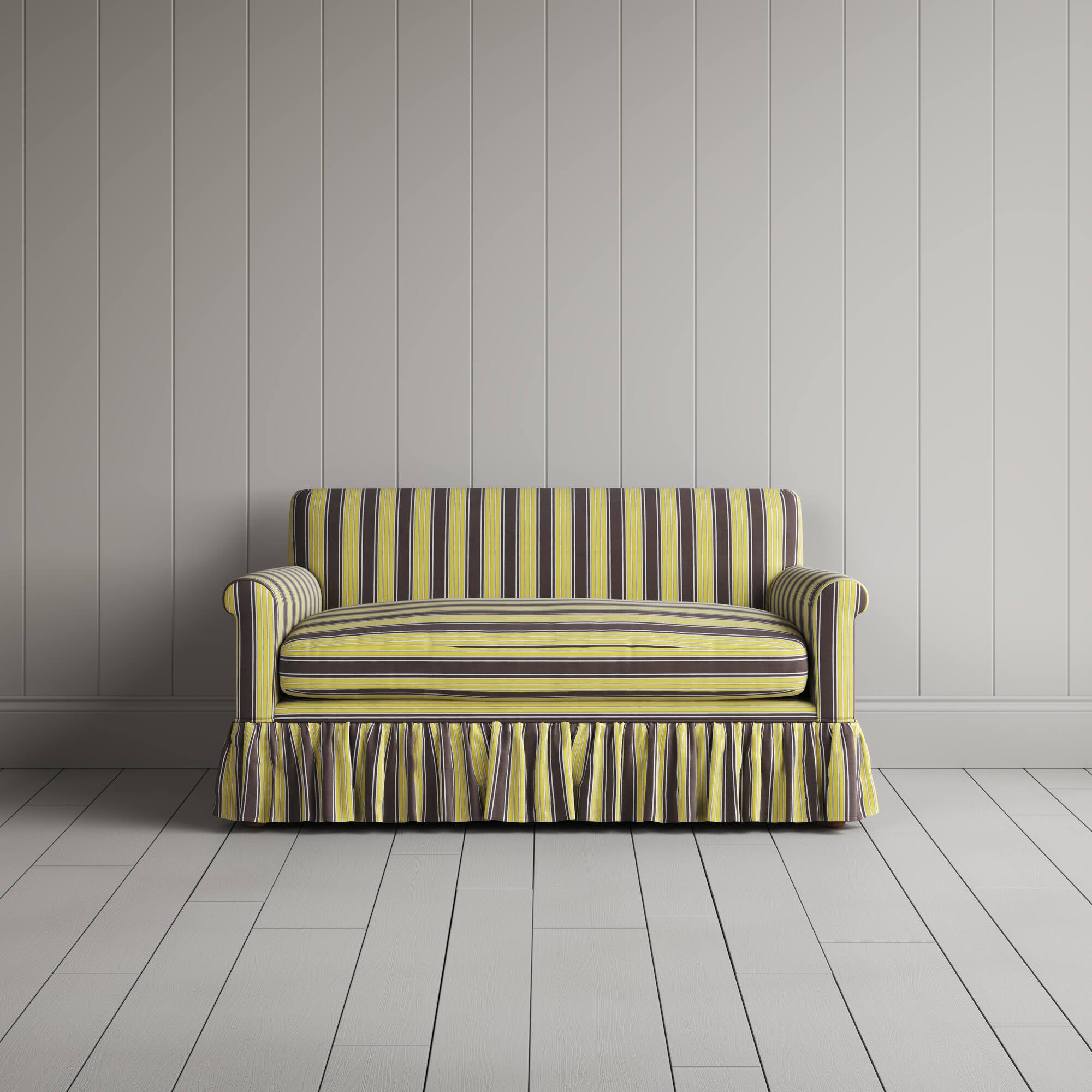  Front View of Curtain Call BIG LOVE Seat in Regatta Cotton, Custard 