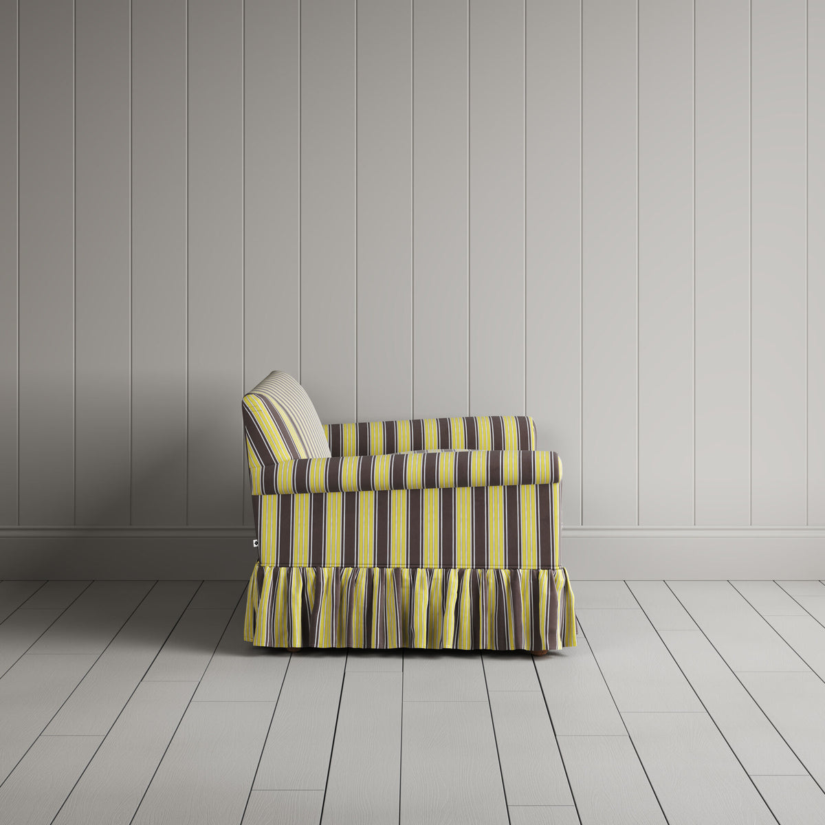 Side View of Curtain Call BIG LOVE Seat in Regatta Cotton, Custard