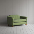Three-quarter view of the Colonnade Cotton Green and Wine Dolittle love seat by NiX.