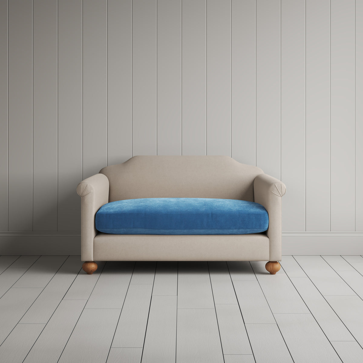 Dolittle BIG LOVE Seat in Laidback Linen Dove Frame and Classic Corduroy Harbour Blue Seat