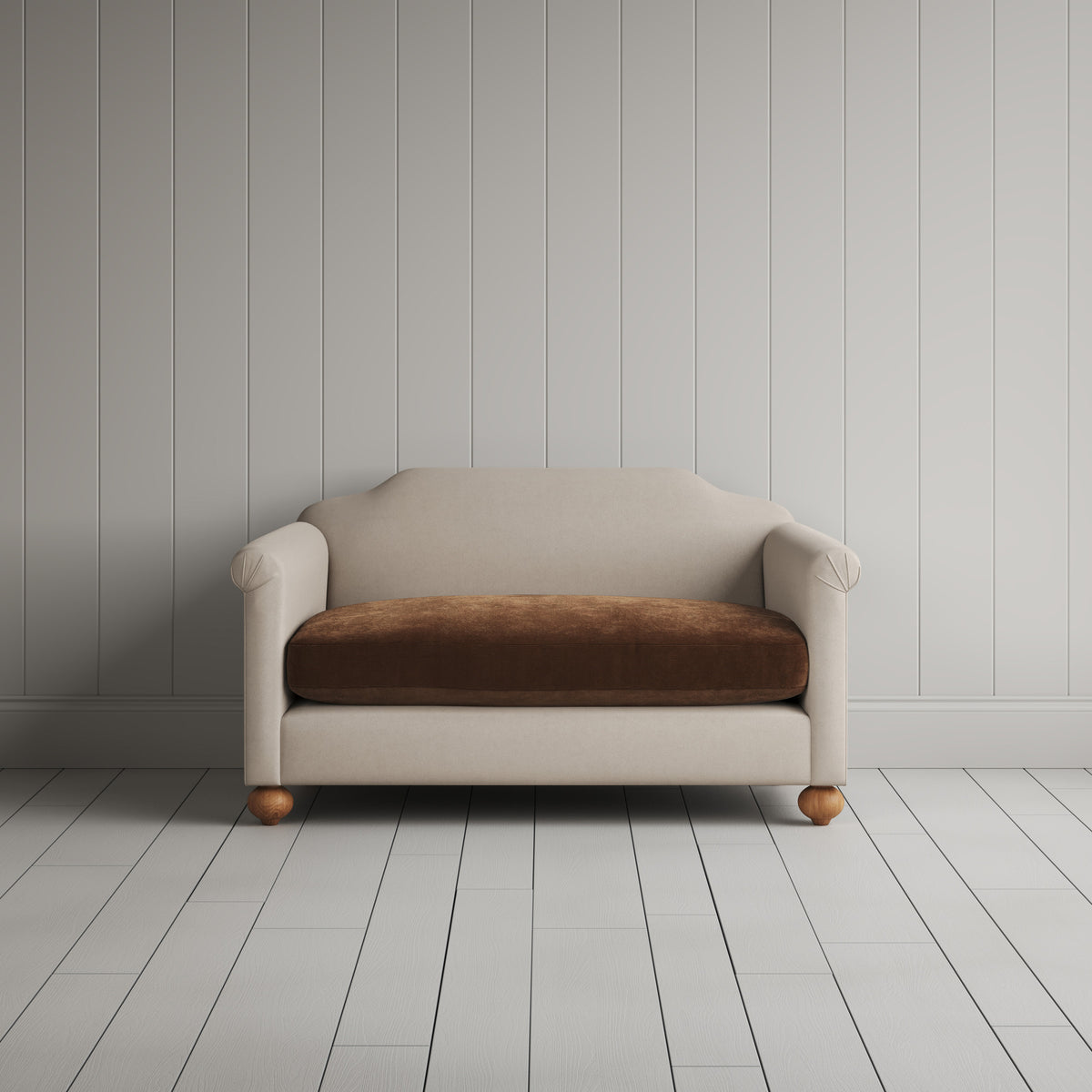 Dolittle BIG LOVE Seat in Laidback Linen Dove Frame and Classic Corduroy Tobacco Seat