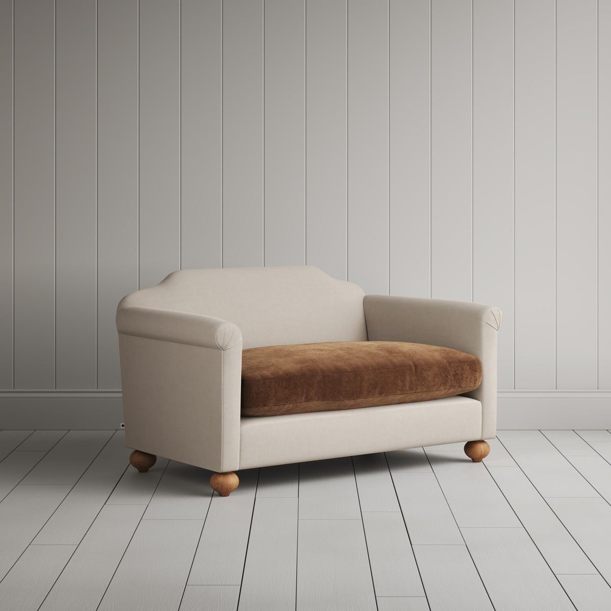 Dolittle BIG LOVE Seat in Laidback Linen Dove Frame and Classic Corduroy Tobacco Seat