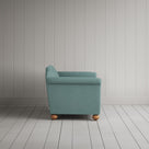 Dolittle Big Love Seat laidback linen cerulean, side view by NiX.