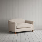 Dolittle Big Love Seat in laidback linen dove, angled view by NiX.