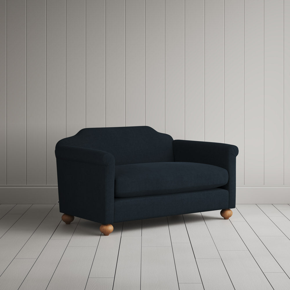 Dolittle Big Love Seat in laidback linen midnight, angled view by NiX.
