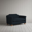 Dolittle Big Love Seat in laidback linen midnight, angled view by NiX.