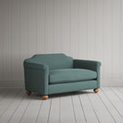 Dolittle Big Love Seat in laidback linen mineral, angled view by NiX.
