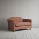 Dolittle Big Love Seat in laidback linen roseberry, angled view by NiX.