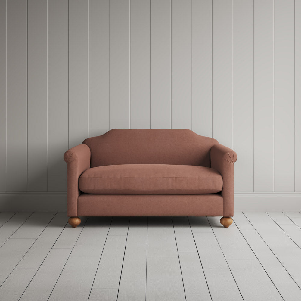  Dolittle Big Love Seat in laidback linen roseberry, front view by NiX. 