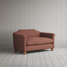 Dolittle Big Love Seat in laidback linen sweet briar, angled view by NiX.