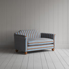 Dolittle Big Love Seat in blue regatta cotton, angled front view by NiX.