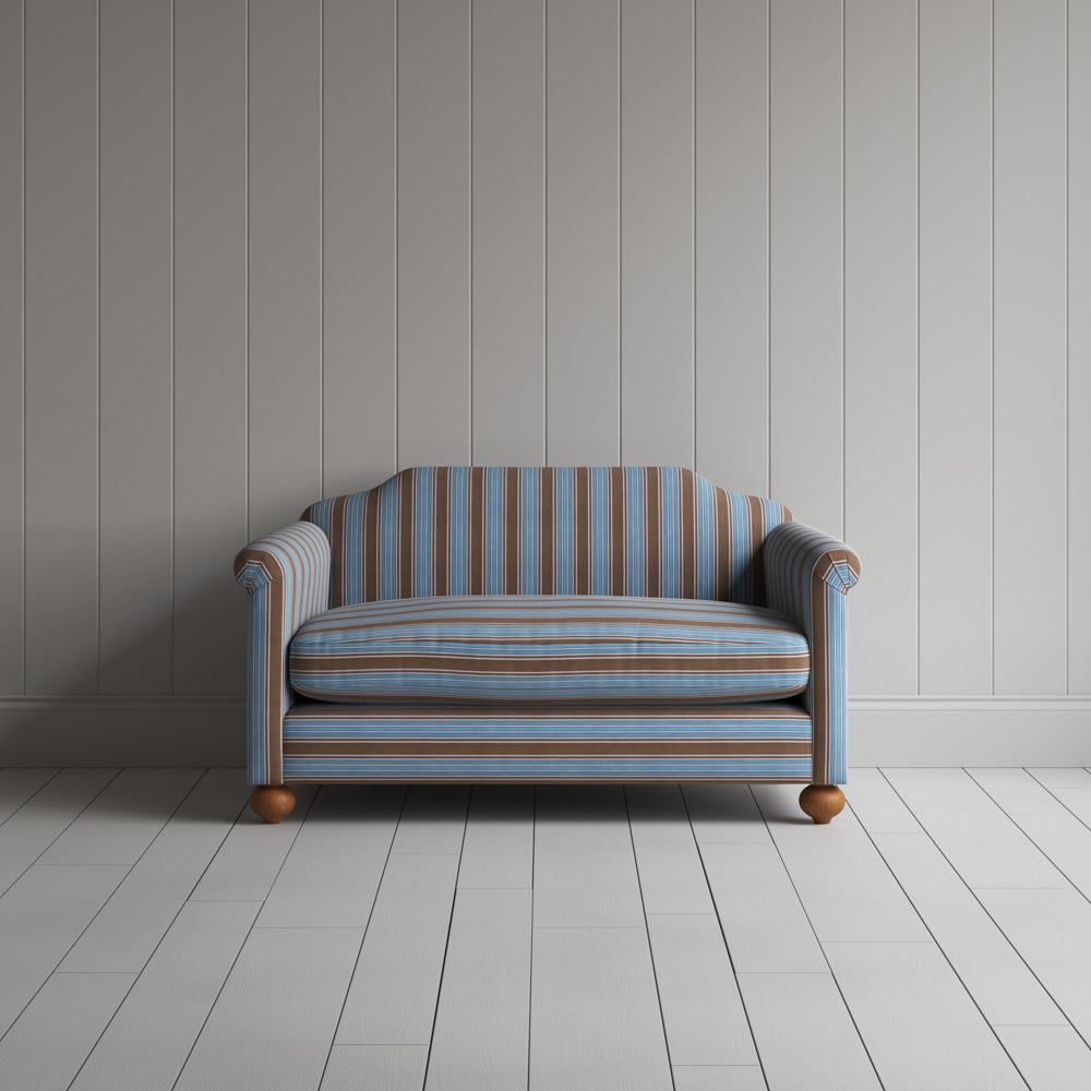 Dolittle Big Love Seat in blue regatta cotton, front view by NiX.
