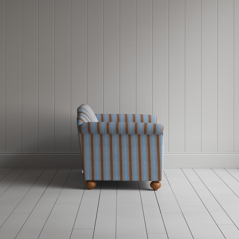 Dolittle Big Love Seat blue regatta cotton, side view by NiX.