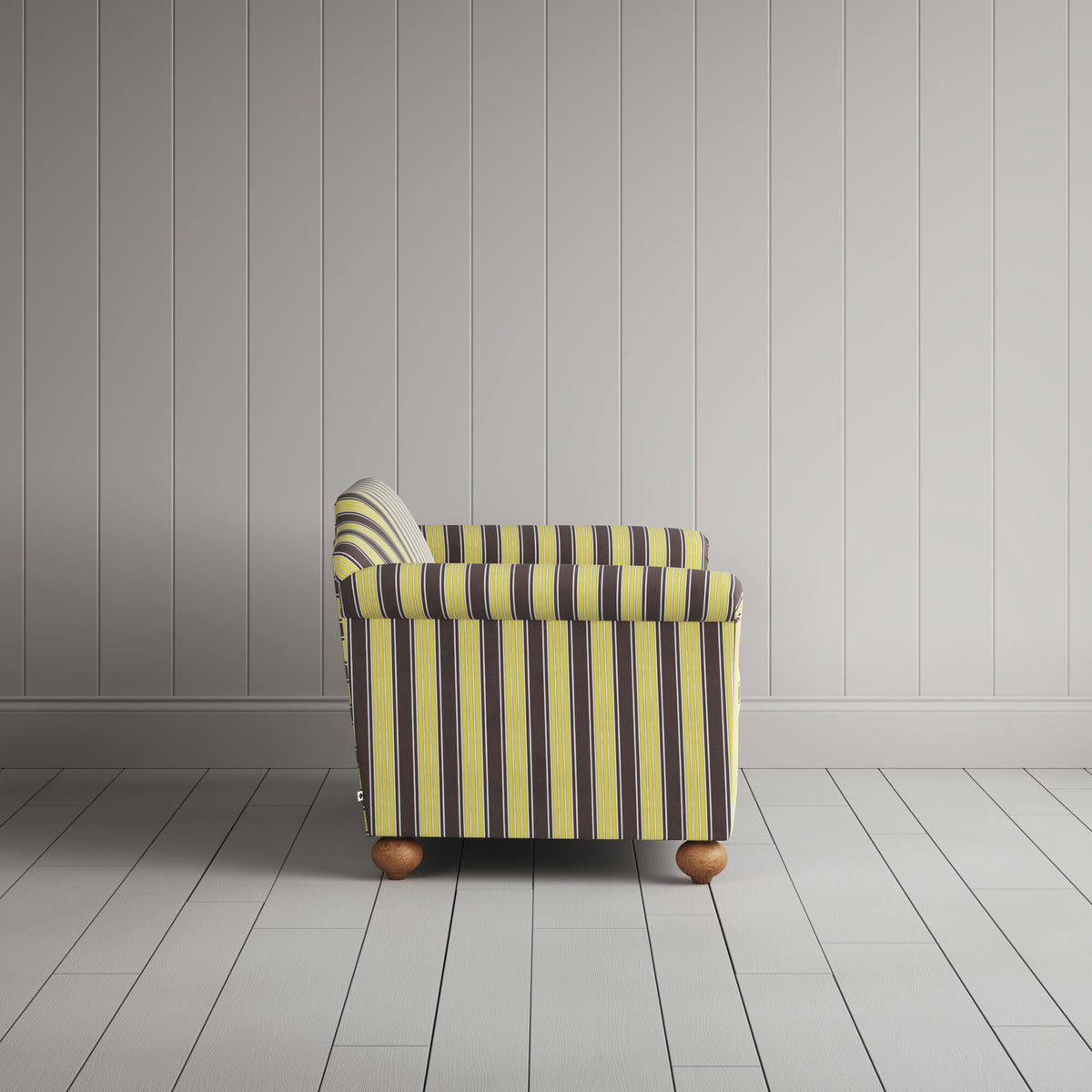 Side View of Dolittle BIG LOVE Seat in Regatta Cotton, Custard