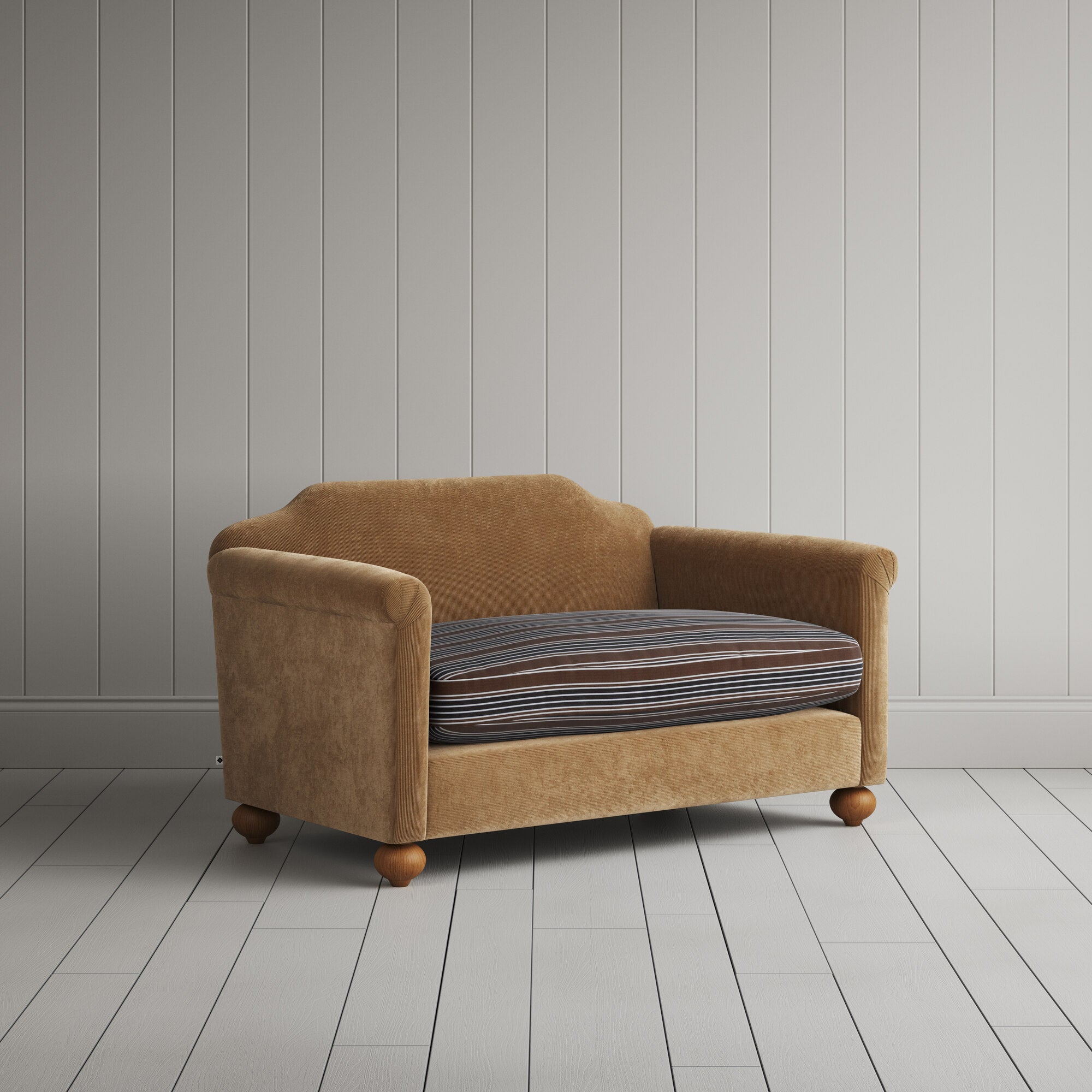  Dolittle BIG LOVE Seat in Classic Corduroy Stone Beige Frame and Regatta Charcoal Seat 