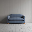 Dolittle Big Love Seat in blue brown well plaid cotton, front view by NiX.