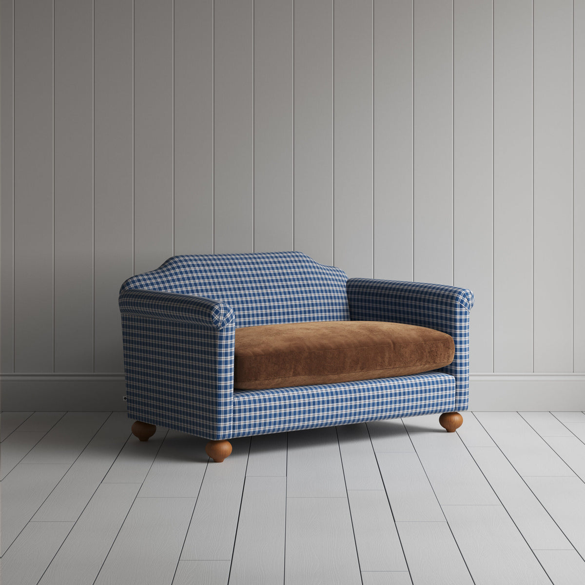 Dolittle BIG LOVE Seat in Well Plaid Frame and Classic Corduroy Tobacco Seat