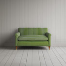 Idler Big Love Seat in green and wine colonnade cotton, full front view by NiX.