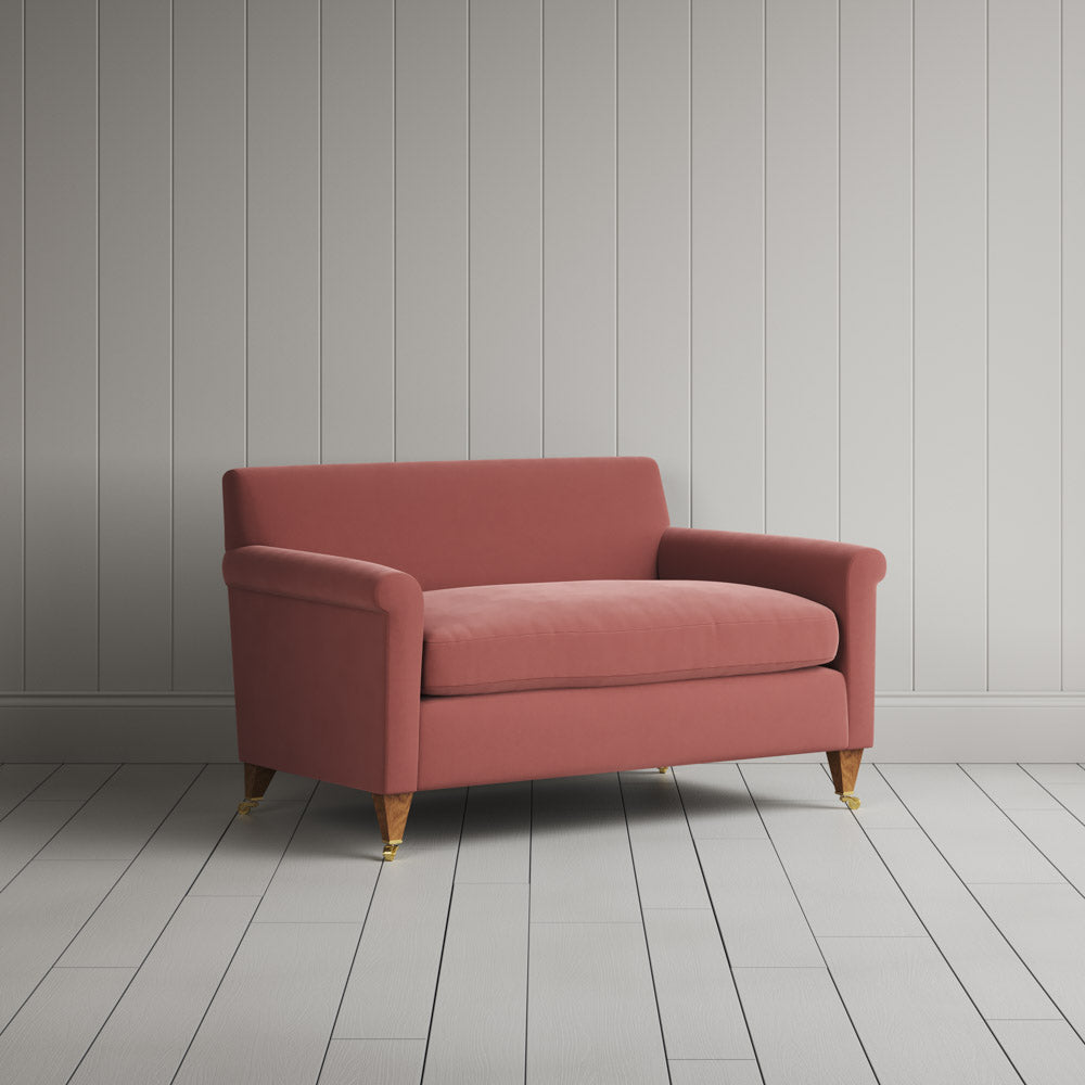  Idler Big Love Seat in damson velvet angled front view by NiX. 