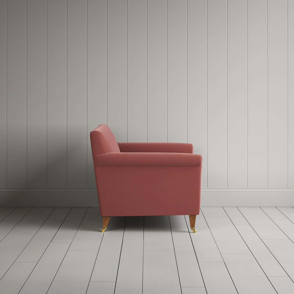  Idler Big Love Seat in damson velvet, side profile view by NiX. 