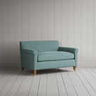 Angled view of the BIG LOVE seat in Cerulean Laidback Linen by Nicola Harding.