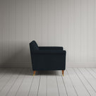 Side profile of the Idler seat in Midnight Laidback Linen by Nix.