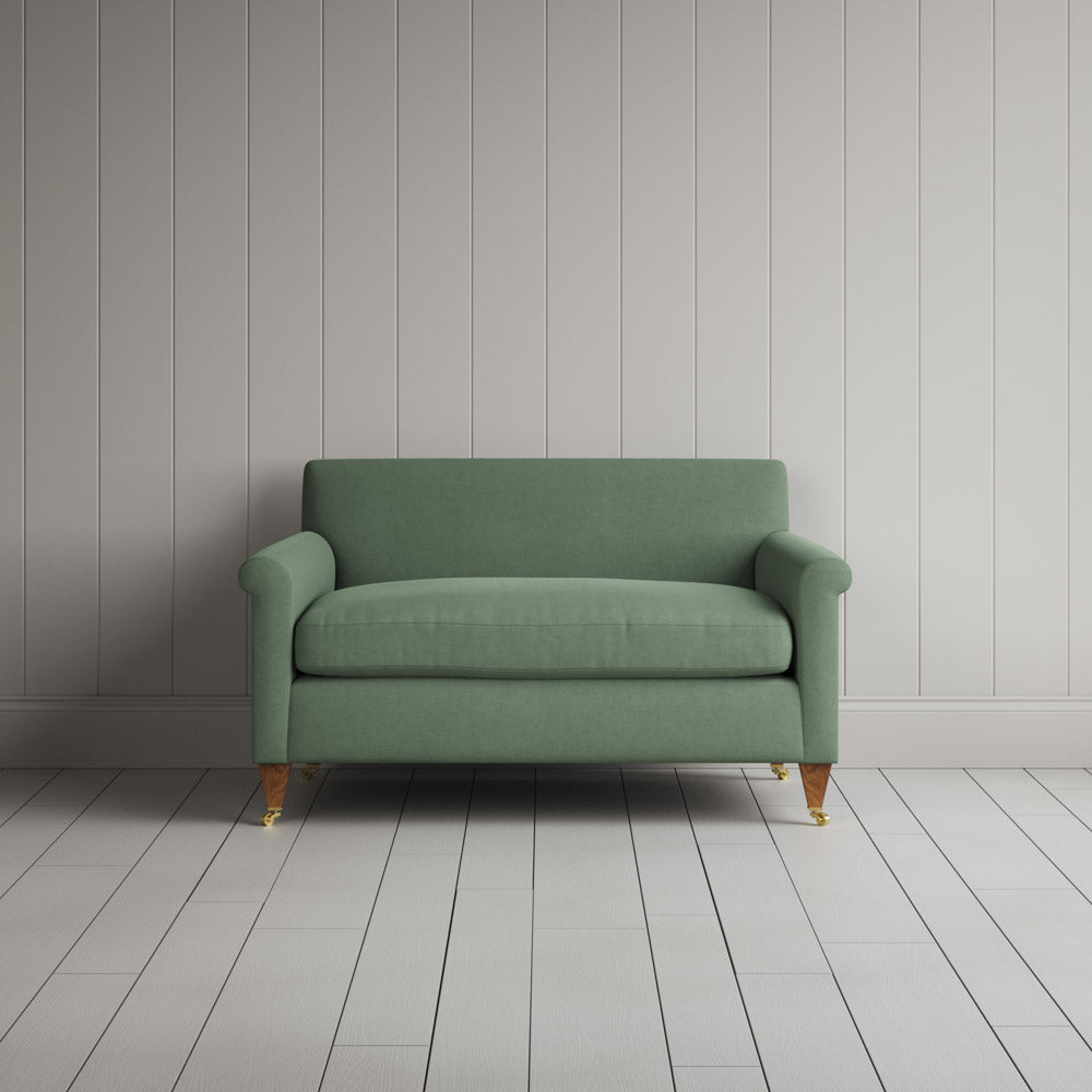  Front view of the Idler BIG LOVE seat in Moss Laidback Linen by Nix. 