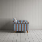 Side profile of the Regatta Blue Idler love seat by Nicola Harding