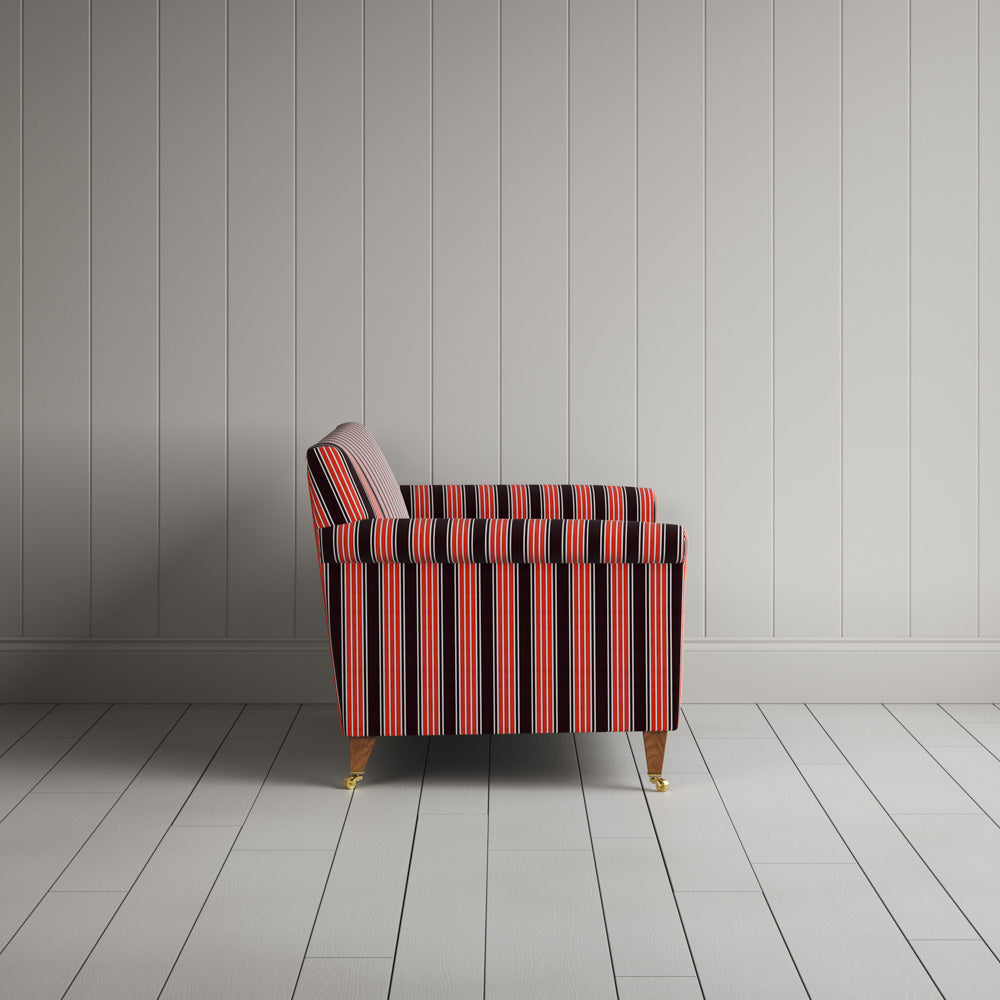  Side profile of the Idler seat in Flame Regatta cotton by Nix. 