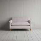 Front-facing Berry ticking stripe love seat showcasing handcrafted British upholstery and a refined profile by NiX.