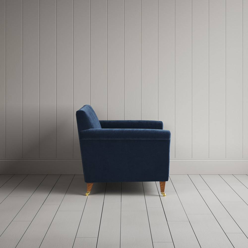 Side view of Idler Big Love Seat in Classic Corduroy Dark Blue
