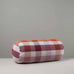 image of Bask Bolster Cushion in Checkmate Cotton, Berry