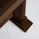 Foot Base Design of Keepsake Console Table, Smoky Stained Oak - By NiX