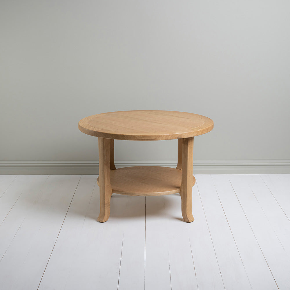  Round Perk Coffee Table, Oiled Oak manufactured By NiX in London, UK 