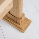 Foot Base Design Closeup of Keepsake Console Table, Oiled Oak - Nicola Harding