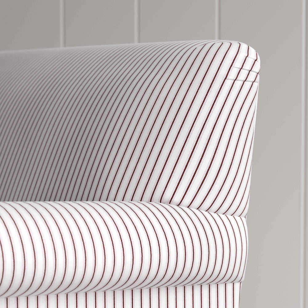 Clean rear view showing the straight back silhouette of love seat by NiX.