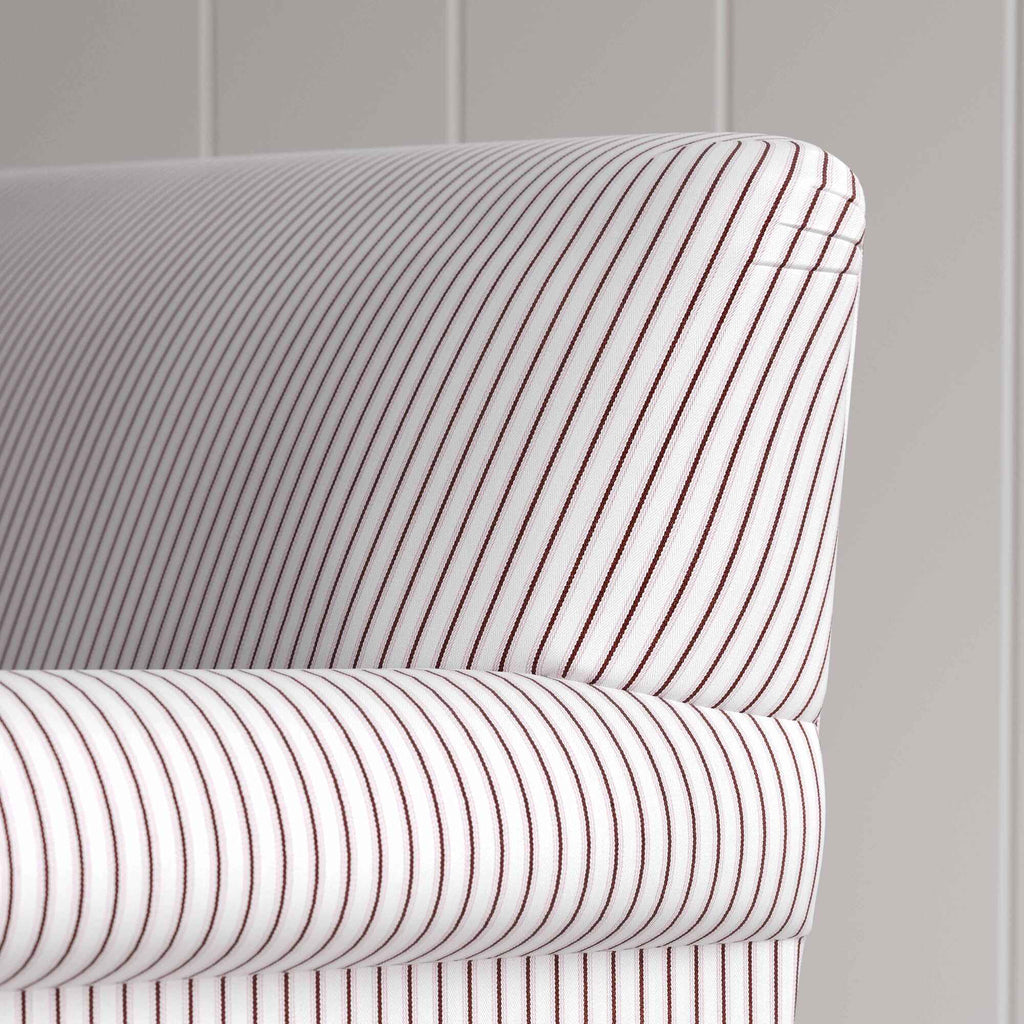  Clean rear view showing the straight back silhouette of love seat by NiX. 