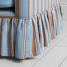 Focus on the romantic pleated cotton lower trim crafted by Nicola Harding.