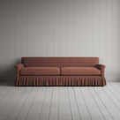 Front View of Curtain Call 4 Seater Sofa in Laidback Linen Sweet Briar