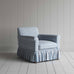 image of Curtain Call Armchair in Square Deal Cotton, Blue Brown