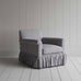 image of Curtain Call Armchair in Ticking Cotton, Blue Brown