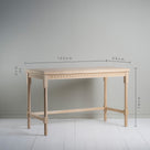 Design Closeup of Scribble Desk, Oiled Oak With dimensions