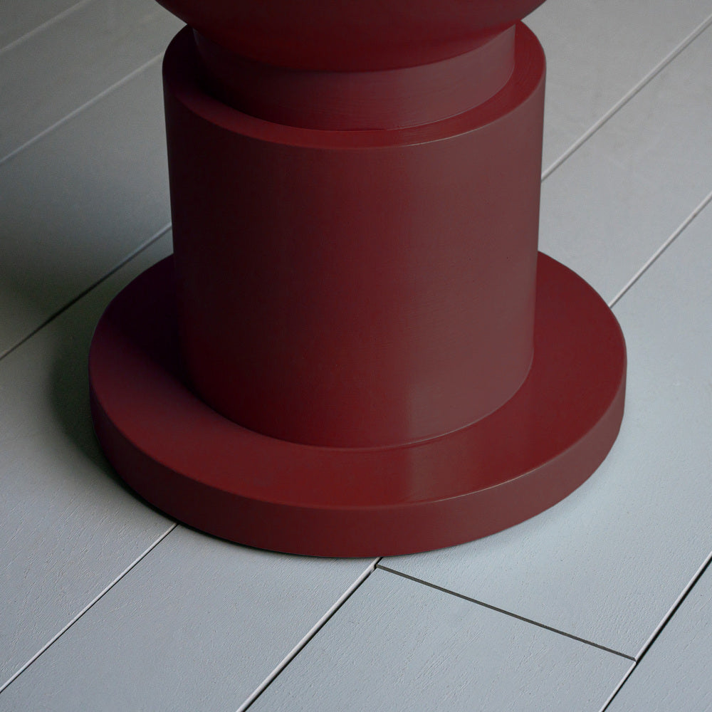  Berry Red Raconteur Dining Table Strong Base 
