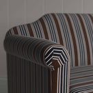 Dolittle Big Love Seat charcoal cotton armrest detail shot by Nicola Harding.