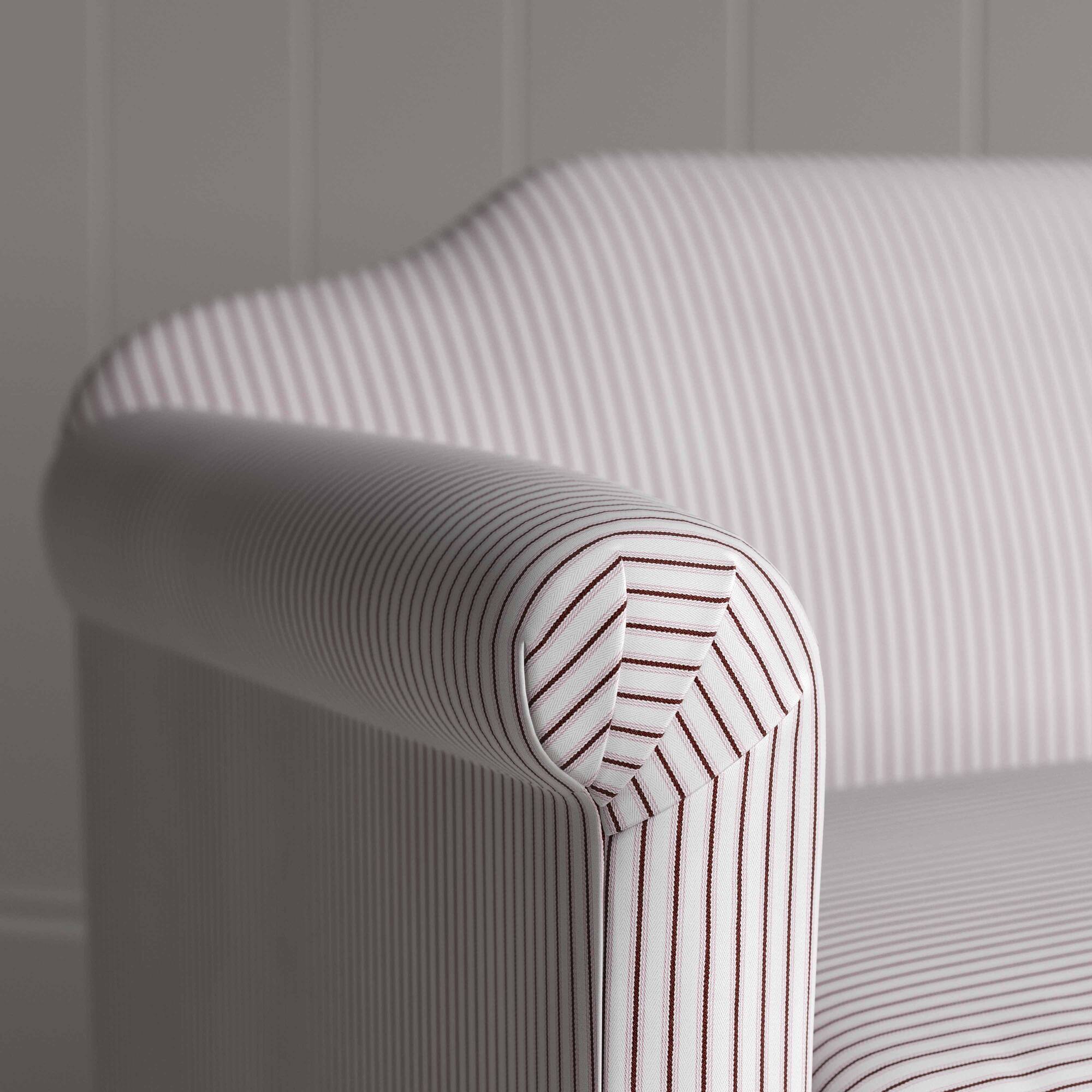  Dolittle Big Love Seat berry cotton armrest closeup shot by NiX. 