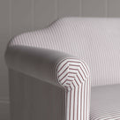 Dolittle Big Love Seat berry cotton armrest closeup shot by NiX.