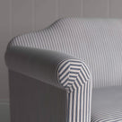 Dolittle Big Love Seat blue brown cotton armrest detail shot by NiX.