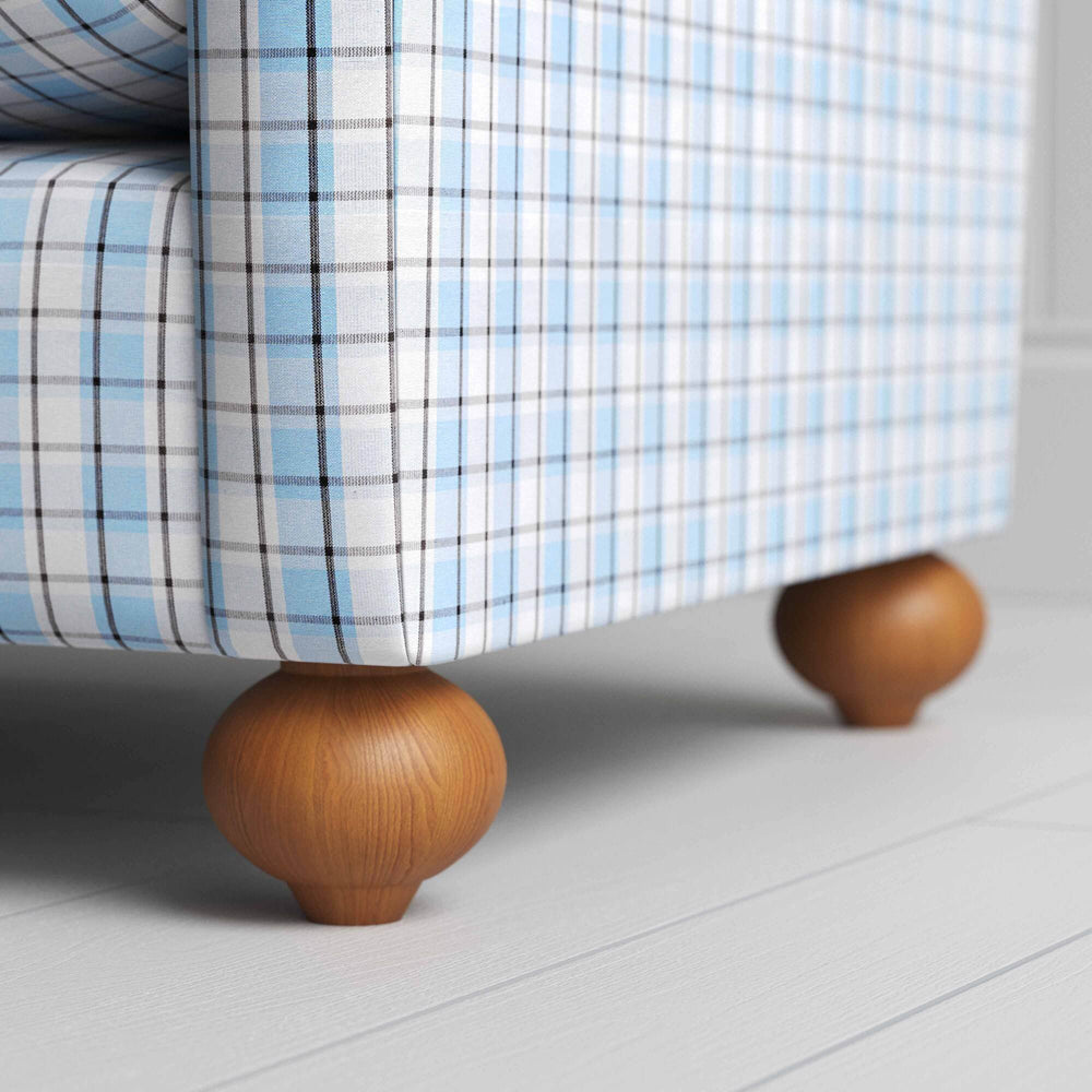 Dolittle Big Love Seat solid sustainably certified foot detail shot by NiX.