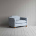 image of Dolittle Love Seat in Square Deal Cotton, Blue Brown