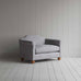 image of Dolittle Love Seat in Ticking Cotton, Blue Brown